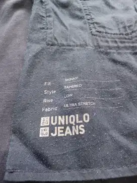 Celana Uniqlo bahan size XL 36 blue navy
