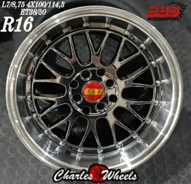 Jual velg baru rep bbs lm r16 4x100 4x114,3 swift jazz yaris city dll