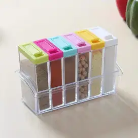Rak Wadah Tempat Bumbu 6in1 Minimalis