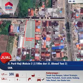 Dijual tanah siap bangun Jl. P.H.Muksin 2 hanya 100m dari Ayani 2