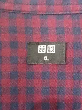 Jual Kemeja Uniqlo lengan panjang size XL bahan Flanel