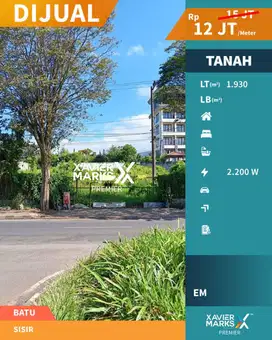 Dijual Tanah Kavling Strategis di Poros Jalan Sisir Kota Batu