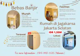 Rumah Jagakarsa Bebas Banjir Lokasi Strategis