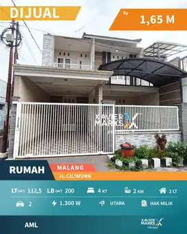 Dijual Rumah Terawat Dekat Pusat Kota di Ciliwung Malang