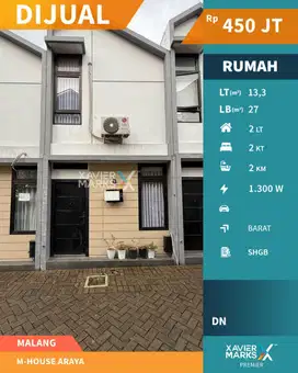 Dijual Rumah Terawat Landed Apartemen MHouse Araya Malang