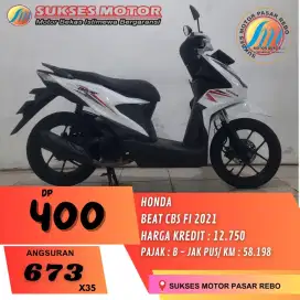 HONDA NEW BEAT CBS FI TAHUN 2021 SIAP PAKAI, BODI MULUS, MESIN HALUS