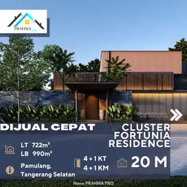 Pamulang Jual Rumah Mewah 2 Lantai Premium Material Siap Huni Cluster