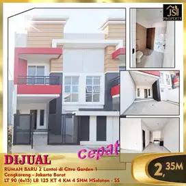 DIJUAL RUMAH BARU 2 Lantai di Citra Garden 1 Cengkareng -Jakarta Barat
