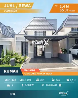 Dijual Rumah Bagus Terawat Cantik Siap Huni di Citraland Tidar Malang