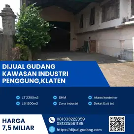 Dijual gudang luas lokasi penggung Klaten 2300m BU!