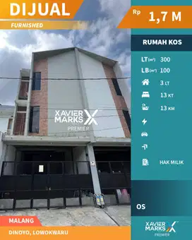 Super Murah Rumah Kos Furnish di Dinoyo Malang Dekat Kampus Unggulan