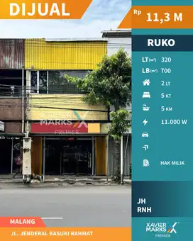 Dijual Ruang Usaha Strategis  Basuki Rahmat Kayutangan Klojen, Malang