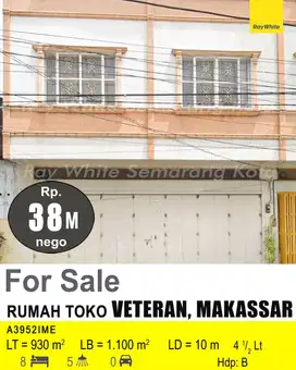 DIJUAL RUMAH TOKO DI VETERAN MAKASSAR A3952