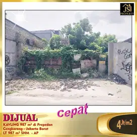 DIJUAL KAVLING 987 m² di Prepedan Cengkareng - Jakarta Barat