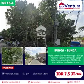 Dijual Tanah Di Daerah Bunga - Bunga Soekarno Hatta, Posisi Hook