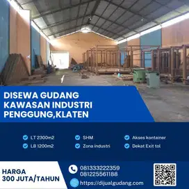 Aset terbaik gudang Penggung Klaten luas 2300m BU