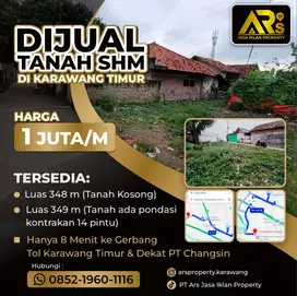 Dijual Tanah Hanya 8 Menit Ke PT Changsin & Gerbang Toll KarawangTimur