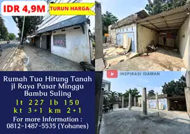 Rumah tua hitung Tanah jl Raya Pasar Minggu Bambu Suling