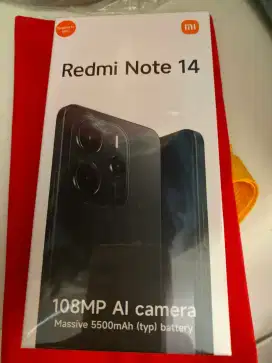 Jual readmi note 14 8/256 hitam kondisi baru