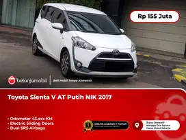 [ LOW KM ] Toyota Sienta V AT Putih NIK 2017/2018