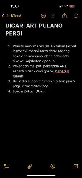 DICARI ART MENGINAP DAN PULANG PERGI