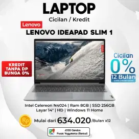 Laptop Lenovo Ideapad Slim 1 Cicilan Kredit Tanpa DP, Bunga 0% 12 bln