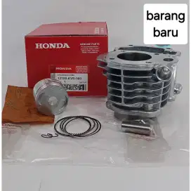 BLOK SEHER + PISTON SATU SET ASLI ORIGINAL HONDA KVB VARIO KARBU/110