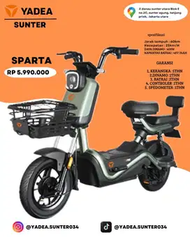 Sepeda listrik yadea type sparta