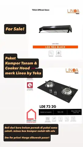 PAKET Kompor Tanam 2 Tungku & Cooker Hood by Teka
