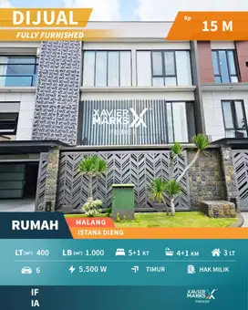 c108 Rumah Mewah Full Furnish ada Kolam Renang di Malang