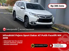 [ LOW KM ] Mitsubishi Pajero Sport Dakar AT Putih Facelift 2018/2019