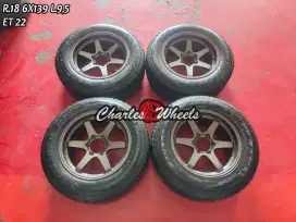 Jual velg mobil rep te37 r18 6x139,7 pajero fortuner triton dll