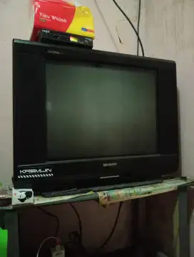 Jual tv jadul merk sharp + Stb Matrix burger