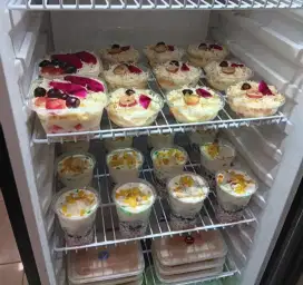 Open po salad buah, es teler durian, kolak kuah rasa durian
