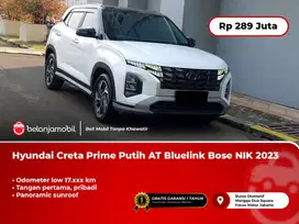 [ LOW KM ] Hyundai Creta Prime Putih AT Sunroof Bluelink Bose 2023