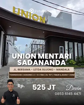 Jual Rumah Townhouse Kondisi Kosong Daerah Letda Sujono