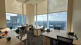 Sewa Kantor Unit Fully Furnished untuk 7-8 Pax di Equity Tower SCBD