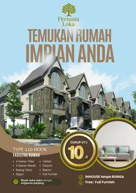 VILLA 3 LANTAI SUDAH FULL FURNISH LOKASI STRATEGIS DI KOTA BATU