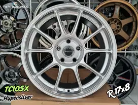 Velg Wedssport TC105X Ring 17 lebar 8
PCD. 5X114.3 ET. 38 Hypersilver