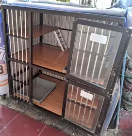 DIJUAL KANDANG KUCING ALUMUNIUM 2 Lantai