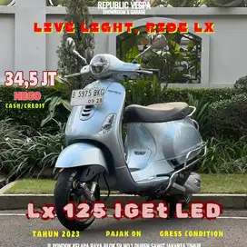 PIAGGIO VESPA LX 125 IGET LED Tahun 2023 GREY DELICATO PERFECT CONDITI