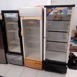 Showcase / Chiller / Kulkas Minuman 1 Pintu Second mulai 1600K
