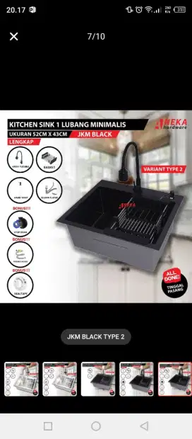 Handmade kitchen sink