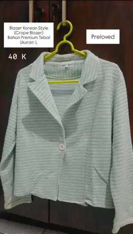 PRELOVED BLAZER WANITA KOREAN STYLE-CROPE BLAZER