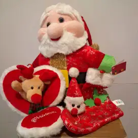 Set Boneka Santa Claus Deer Merry Socks Christmast  Brand Seulgi