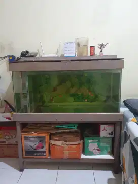 Aquarium kaca tebal 1 set