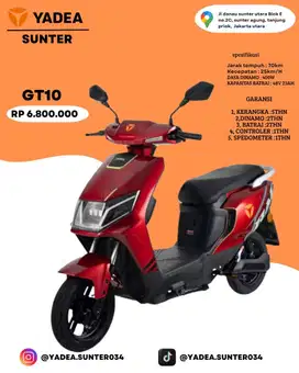Sepeda listrik yadea type GT10
