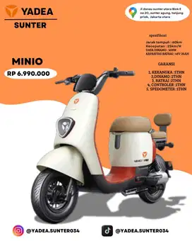 Sepeda listrik yadea type minio