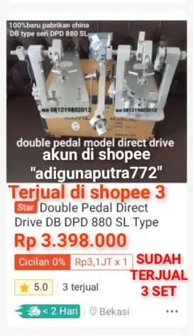 100%br TERMURAH ALUMUNIUM DIRECT DRIVE DOUBLE.PEDAL