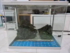Jual Cepat Aquarium / Akuarium ukuran 60cm + Aquascape Resin